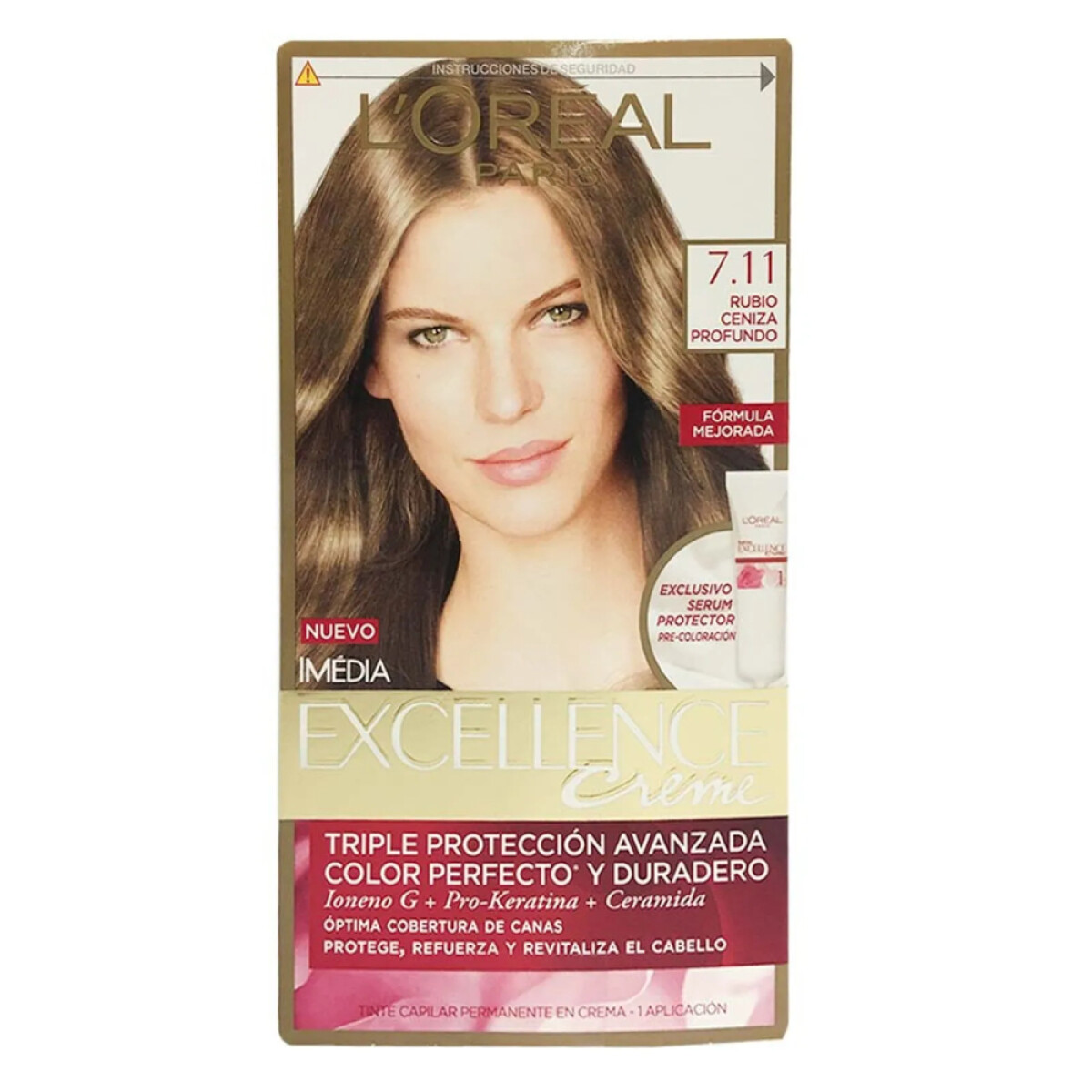 Tintura Para Cabello L'Oréal Paris Excellence Creme Rubio Cenizo Profundo N°7.11 