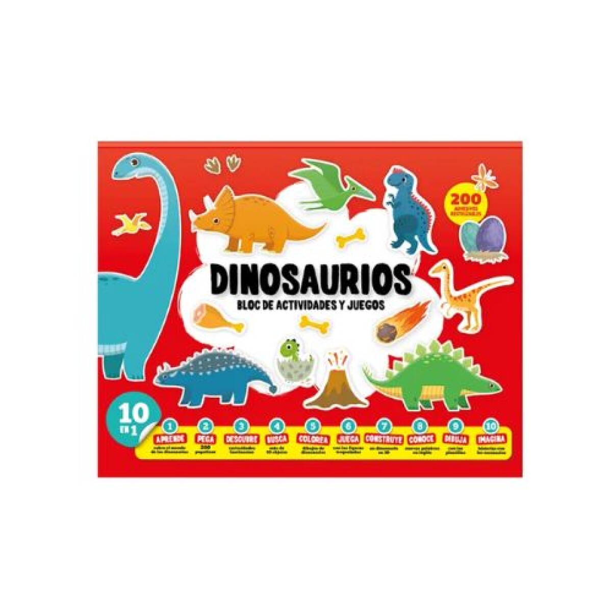 Block de actividades y juegos Imagiland Dinosaurios - Block De Actividades Y Juegos Imagiland Dinosaurios 