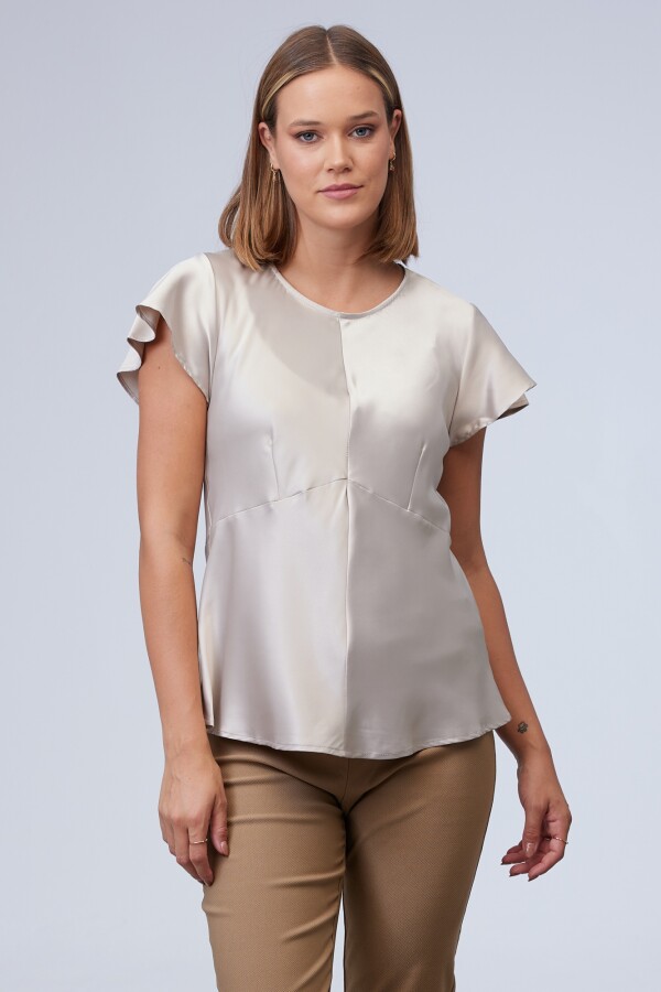 Blusa Saten BEIGE