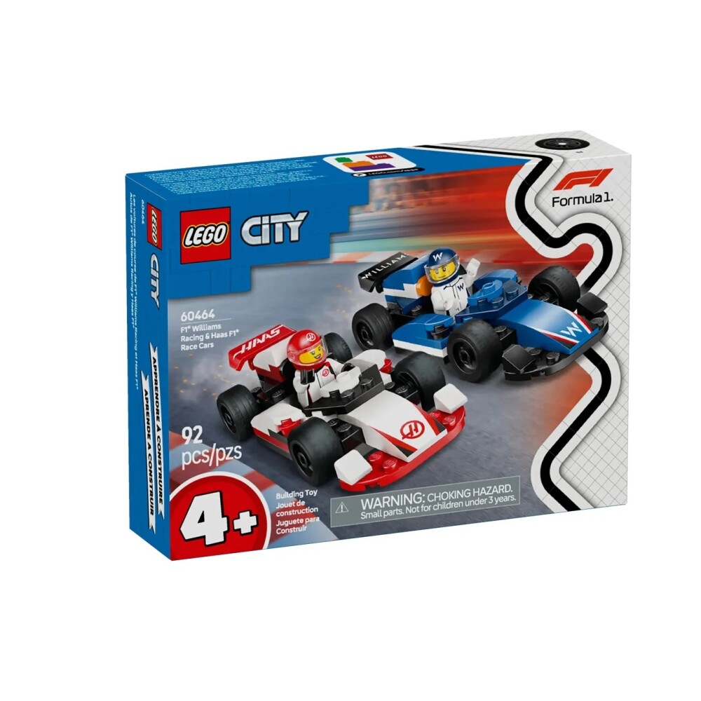LEGO City F1 Williams Racing y Haas F1-4+ LEGO CITY F1 WILLIAMS RACING Y HAAS F1 4+