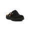 Zuecos Mujer Wonder Confort Con Hebilla Negro