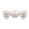 SET BOWL CERAMICA BLANCO 7PZAS Unica