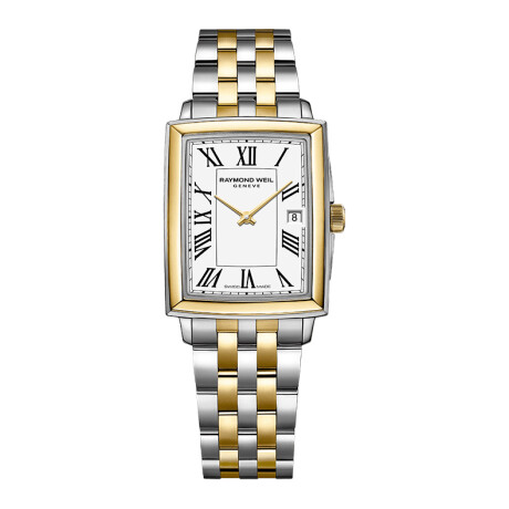 Reloj Raymond Weil Toccata Lady rectangular combinado con esfera blanca . Reloj Raymond Weil Toccata Lady rectangular combinado con esfera blanca .