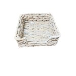 SERVILLETERO ABIERTO 18X18X7CM JACINTO DE AGUA BCO SERVILLETERO ABIERTO 18X18X7CM JACINTO DE AGUA BCO