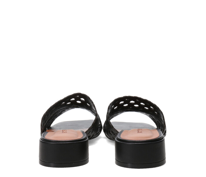 Sandalias de Mujer Bottero Cuero Calado Negro