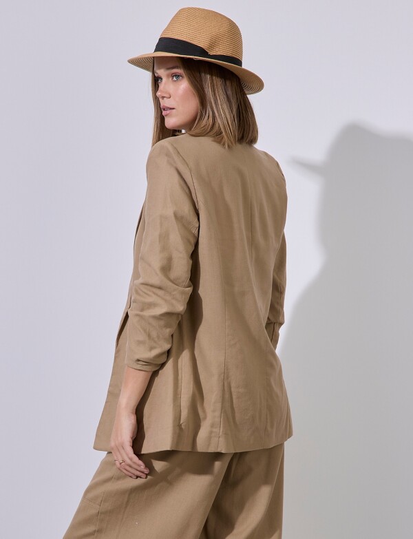 Blazer Lino Mga Frun TOSTADO