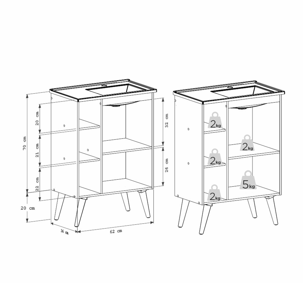 MUEBLE BAÑO EN MADERA HORTENSIA JEQUITIBÁ COLOR VERDE CON LAVAMANOS EN PATAS DE MADERA MACIZA Mueble Baño En Madera Hortensia Jequitibá Color Verde Con Lavamanos En Patas De Madera Maciza