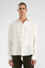 100% LINEN LONG SLEEVE SHIRT Oyster
