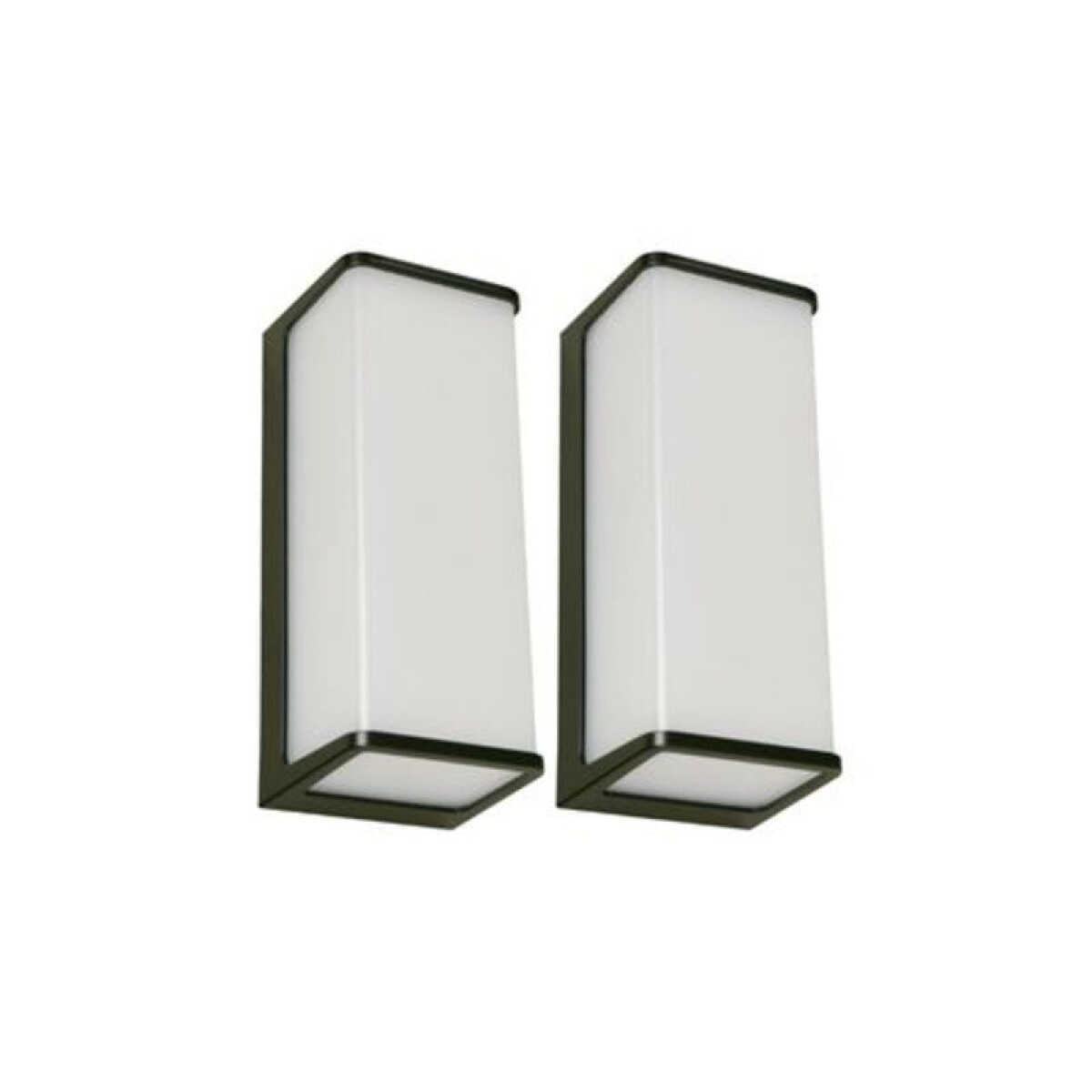 PACK APLIQUE LED QUADRA 12W 4000K 100-240V NEGRO 2P/ EXTERIOR 