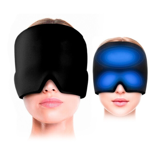 Tratamiento Gorra Dolor De Cabeza Migraña Silicona Cuello Variante Color Negro