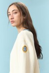Cardigan de algodón con puños a contraste crudo