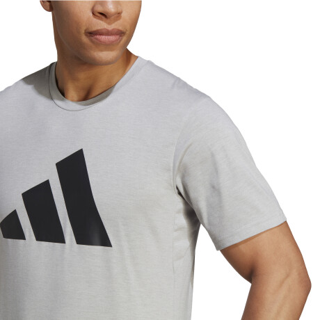 Camiseta Train Essentials Feelready Logo Training - Medium G MEDIUM GREY HEATHER/COLLEGIATE NAVY