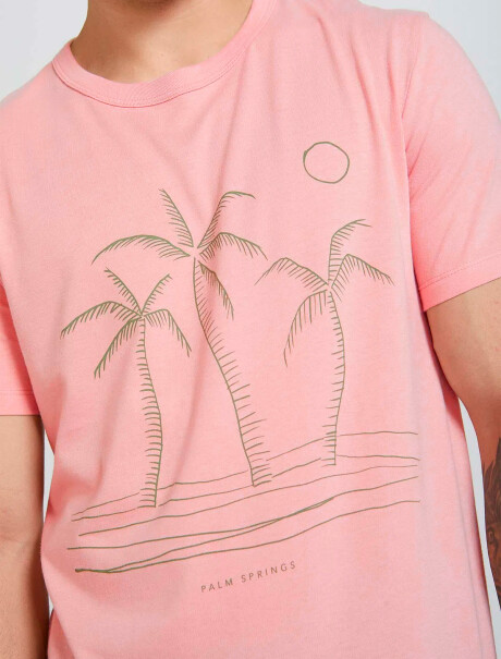 CAMISETA MASCULINA MANGA CORTA ROSADO