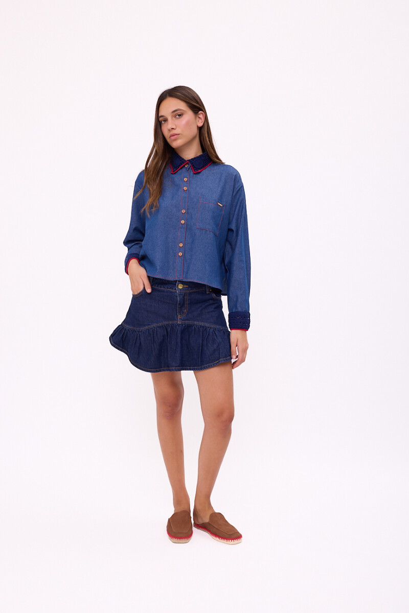 FALDA ULA DENIM Azul