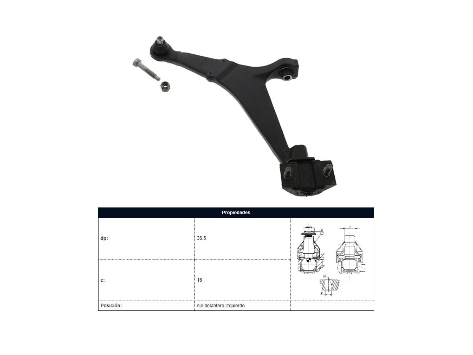 Parilla De Suspension Del Citroen Saxo/Ax, Peug 106 86-25 Izq 