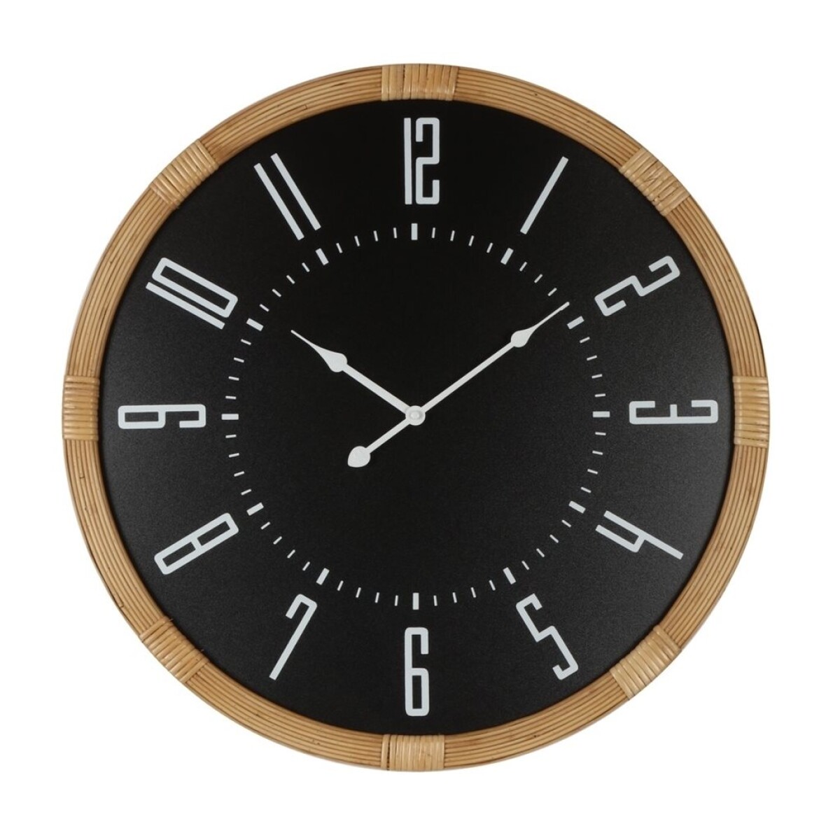 Reloj de Pared Ratán y Negro (D60 cm.) 