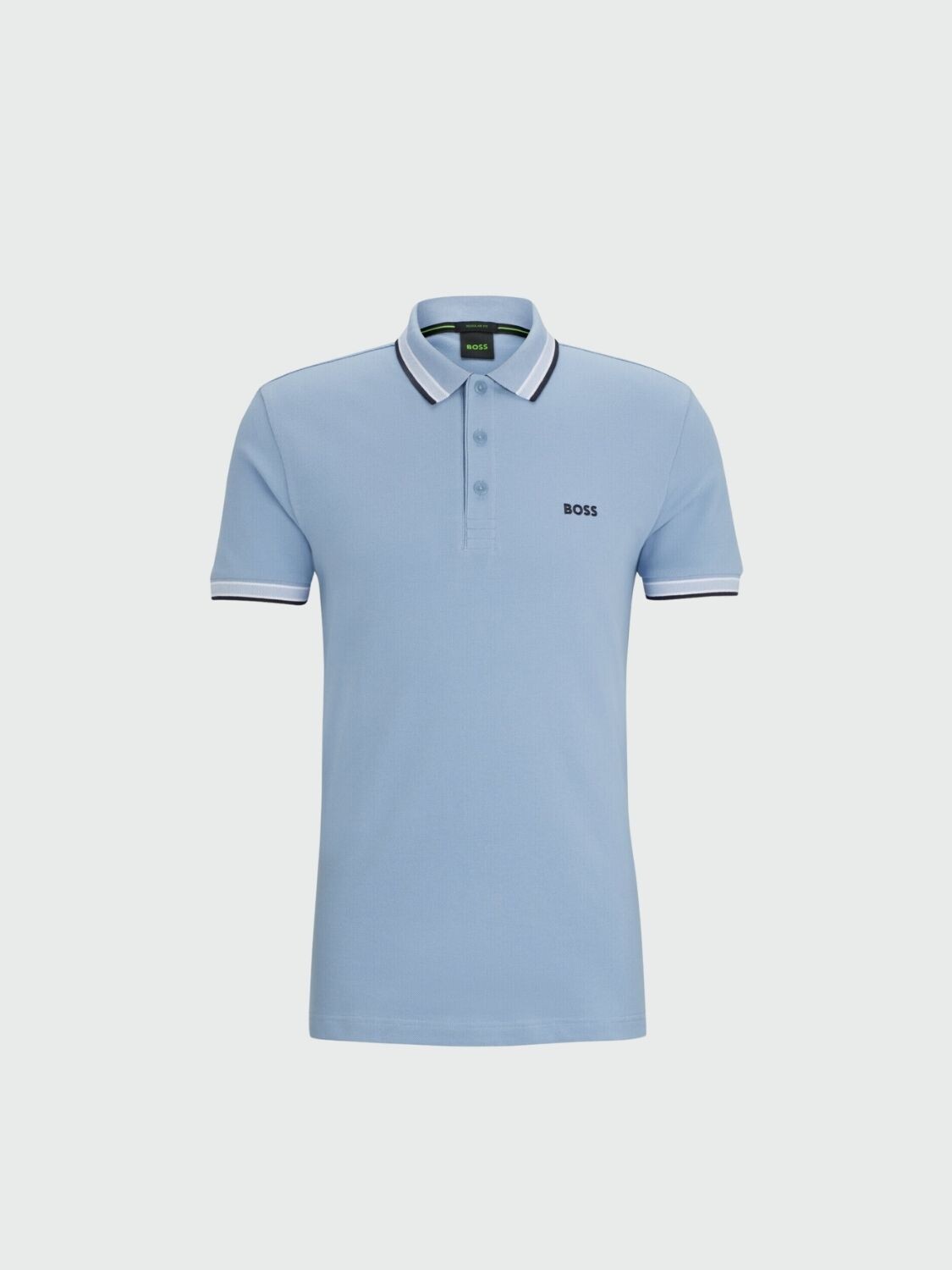 BOSS -Remera polo de algodón, regular fit, PADDY Celeste