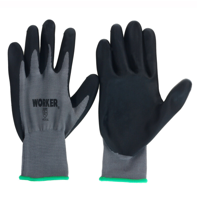 Guantes Unisex Worker Guante Mecanico Nitrilo Negro