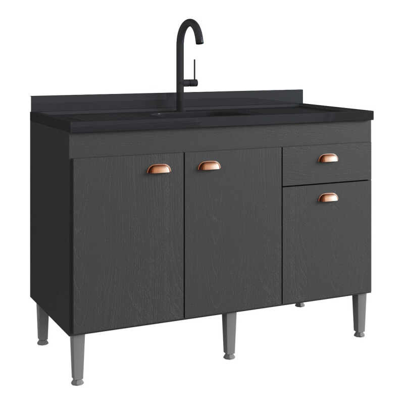 Bajo Mesada Mueble Cocina 3puertas 1cajón 120cm Con Pileta Bajo Mesada Mueble Cocina 3puertas 1cajón 120cm Con Pileta
