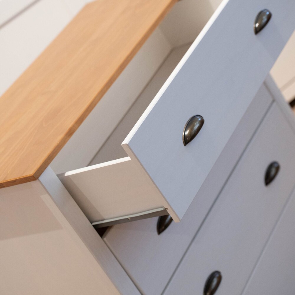 Cómoda 4 cajones - Madera maciza - Linea Colonial Blanco