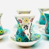 Vaso de té de cerámica X 1 Celeste