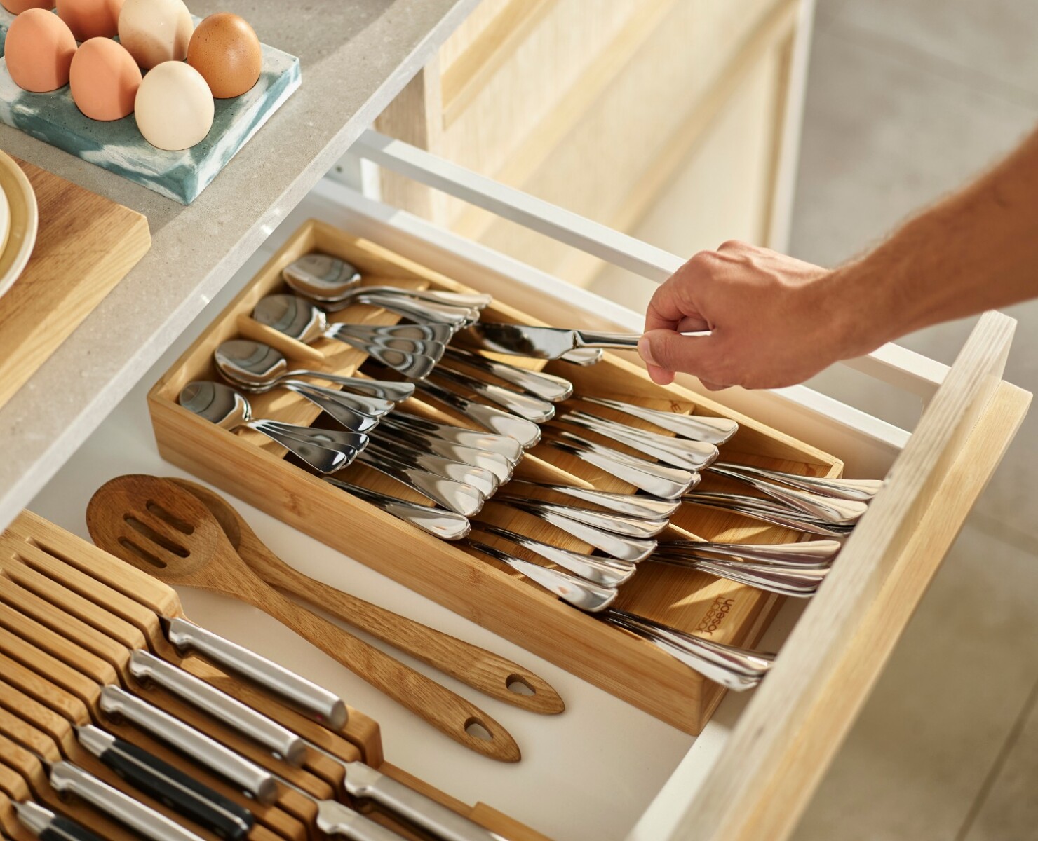 Organizador para Cubiertos y Utensilios Joseph Joseph DrawerStore™ Bamboo - Preventa 