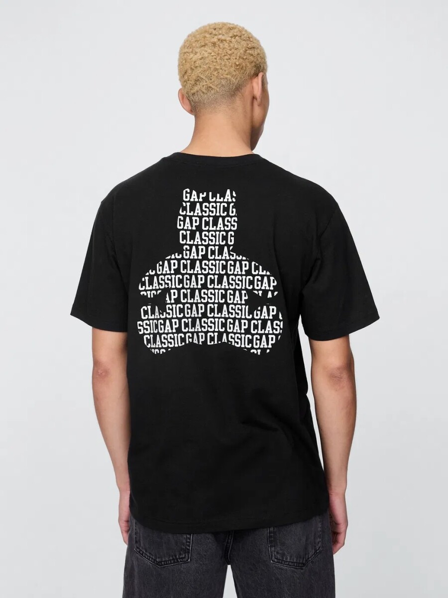 Remera Con Bolsillo Oso Brannan Hombre - Black 