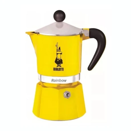 CAFETERA BIALETTI RAINBOW 6 TAZAS Cafetera Manual Italiana BIALETTI Rainbow 6 Tazas - Amarilla