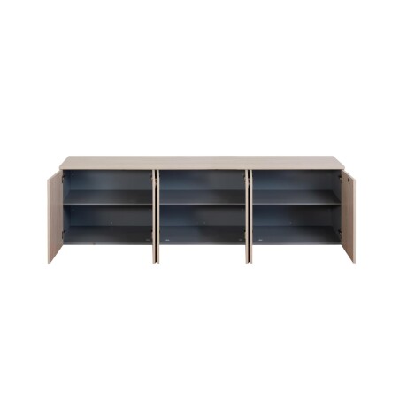 ARMARIO BAJO MADERA GRIS WORK 6 PUERTAS