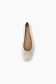 Ballerina Cassia de cuero texturada crudo