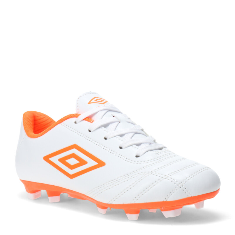 Championes de Fútbol 11 Infantiles Umbro Classico II HG Blanco - Anaranjado