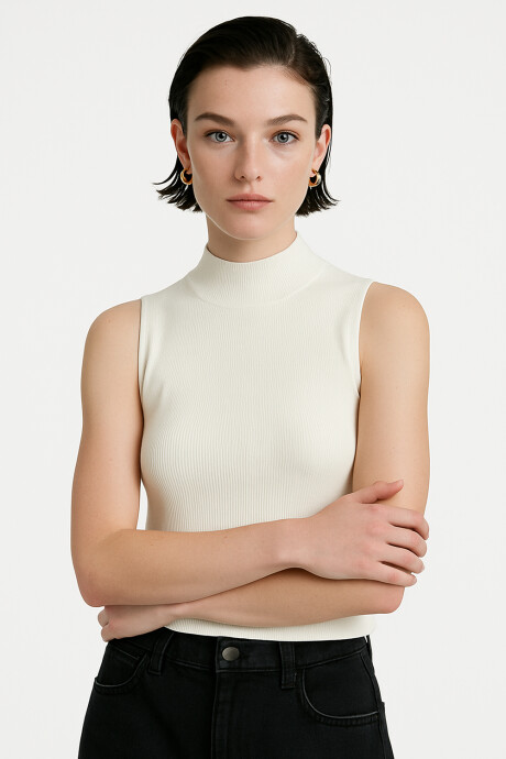 Musculosa Poile Marfil / Off White