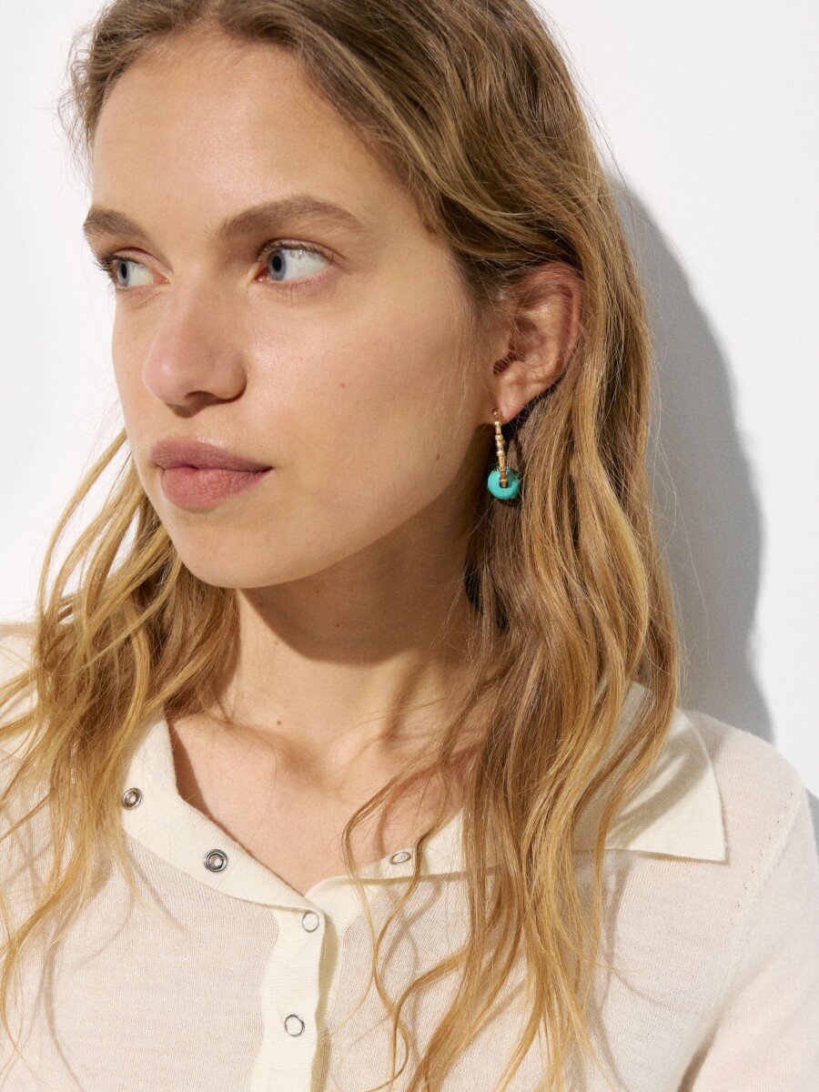 Aros Con Piedra azul