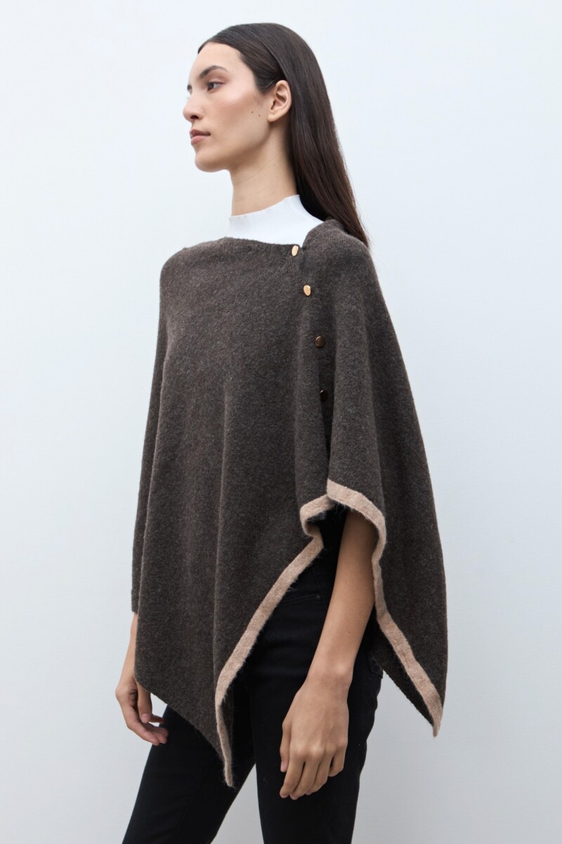 Capa con botones chocolate