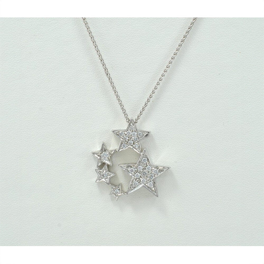 Cadena Y Dije Oro Blanco 18K Y Brillantes Cadena Y Dije Oro Blanco 18K Y Brillantes