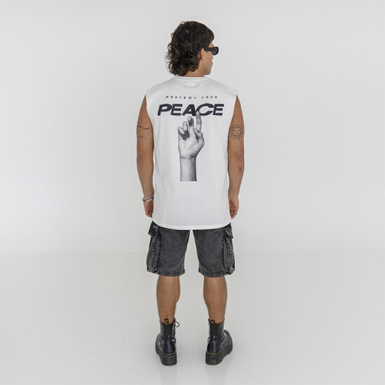Musculosa Pulau Peace Blanco