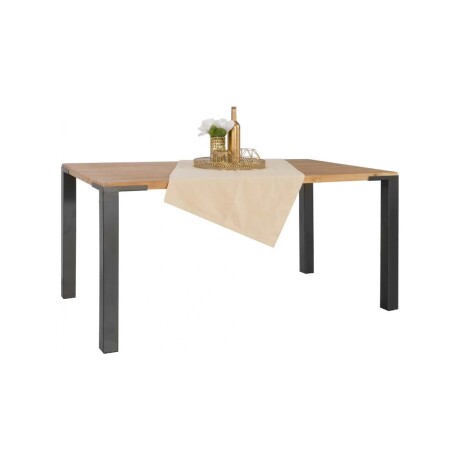 MESA DE COMEDOR MADERA-Y-METAL NATURAL-BEIGE MADISON