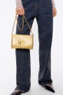 BOLSO SOLAPA MINI PIEL NAPA OR Oro