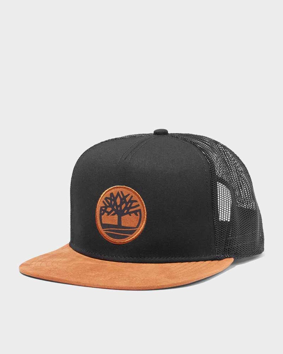 Gorra Faux Suede Flatbrim Hombre - Black 