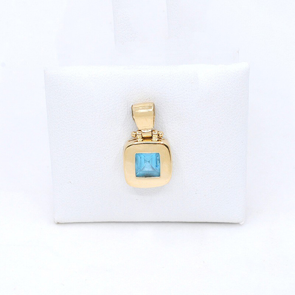 Colgante En Oro 18K Y Topacio Colgante En Oro 18K Y Topacio