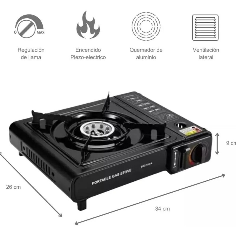 Anafe Portátil Gas Butano + 2 Cartuchos De Gas Butano Anafe Portátil Gas Butano + 2 Cartuchos De Gas Butano
