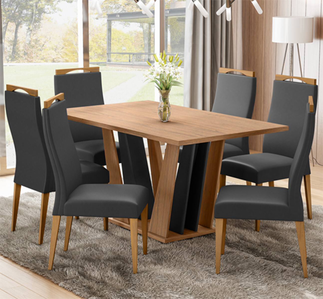 JGO DE COMEDOR SSL GRECIA CH136 -6 Sillas 