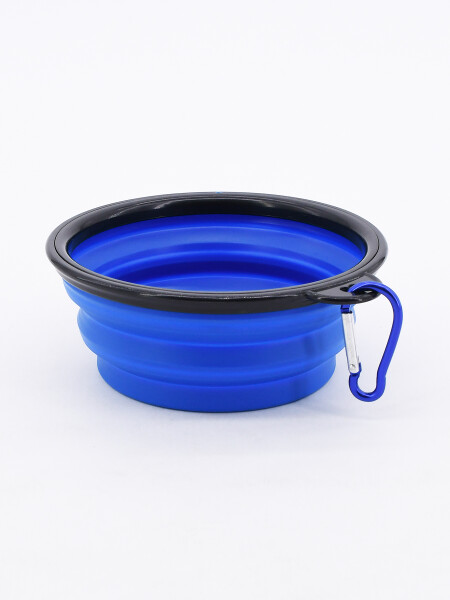 PLATO PLEGABLE PARA MASCOTA AZUL