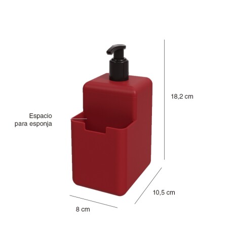 Dispensador de Jabón Plástico 500ml Coza Rojo