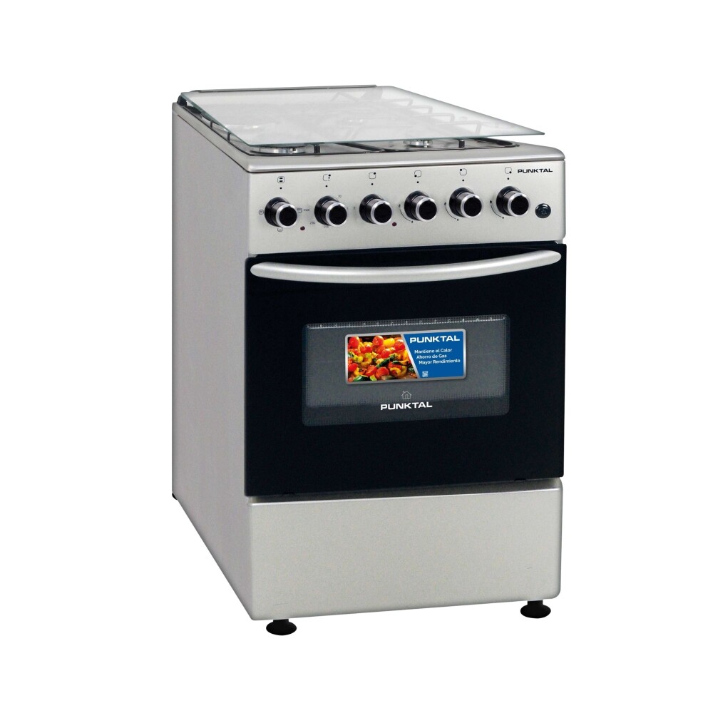 COCINA INOX 3H + DISCO, HORNO ELÉCTRICO – ENCENDIDO - 50x55x83cm. acero inoxidable