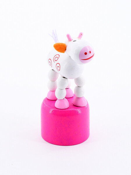 UNICORNIO DE MADERA ROSADO