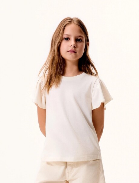 BLUSA MANGA CORTA INFANTIL BLANCO