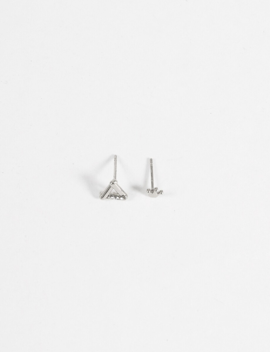 Caravanas acero pin queen - plateado 