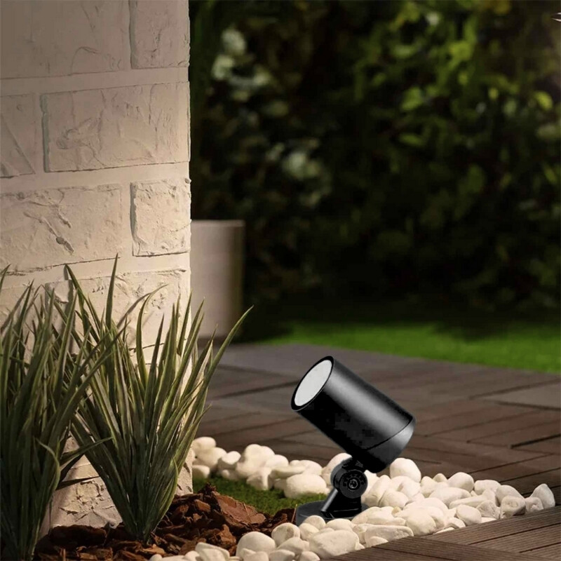 ARTEFACTO EXTERIOR DE PISO GU10 VEGLIO - GRIS<br /> Material:Aluminium & Tempered Glass Luminaria de Exterior Veglio GU10