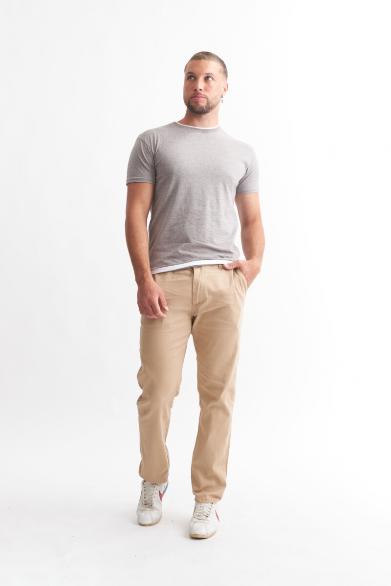 Pantalón recto - Beige 